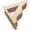 Ekena Millwork 8-in W x 30-in D x 30-in H Funston Slat Rough Cedar Woodgrain TimberThane Outlooker, Primed Tan OUTUR080X30X30FST24RCPR - alternate 6